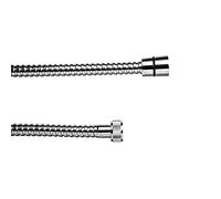 TATAY Manguera de ducha Dual Flex 1,7 m, latón/acero 301, doble engatillado, rosca G 1/2" cromada