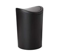 Tatay Papelera de baño Modelo Standard 6L con tapa basculante compacta negra
