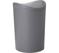 Tatay Papelera Baño con Tapa Basculante | Capacidad 6L | Diseño Compacto y Moderno | Material Resistente y Fácil de Limpiar | Fabricado en España | Medidas 19 x 19 x 28 cm - Modelo Standard - Gris