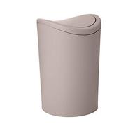 Tatay Papelera de Baño 19x19x28 cm Hecho en España Fácil de Limpiar | Papelera Baño | Capacidad 6 L | Medidas 19x19x28 cm | Diseño Compacto | Con Tapa Basculante | Material Resistente, Taupe