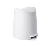 Tatay Papelera de baño con pedal Estándar 3L – Plástico resistente, compacta, blanca