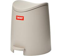 Tatay Papelera de Baño Nordic Apertura Higiénica y sin Contacto | Papelera Baño | Capacidad 3 L | Medidas 19x21,8x22,1 cm | Interior Extraíble | Fácil de Limpiar | Diseño Funcional, Taupe