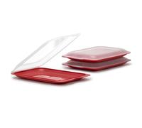 Tatay Porta Embutidos Fresh | Set de 3 Estándar | Tupper Embutido Nevera | Tapa Extraíble, Apilable | Apto Congelador, Microondas y Lavavajillas | Libre de BPA, 17 x 3,2 x 25,2 cm, Color Arandano