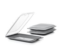Tatay Porta Embutidos Fresh | Set de 3 Estándar | Tupper Embutido Nevera | Tapa Extraíble, Apilable | Apto Congelador, Microondas y Lavavajillas | Libre de BPA, 17 x 3,2 x 25,2 cm, Color Gris