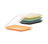 Tatay Porta Embutidos Fresh | Tupper Embutido Nevera | Set de 4 Estándar | Apilable, Tapa Extraíble | Apto Congelador, Lavavajillas y Microondas | Libre de BPA, 17 x 3,2 x 25,2 cm, Colores Pastel
