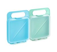 TATAY Porta Sandwich Fresh | Set de 2 Unidades | Diseño Compacto, Reutilizable, Cierre Clip | Apto Congelador, Microondas y Lavavajillas | Libre de BPA | 14 x 4 x 18 cm, Azul y Verde Menta