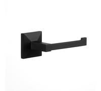 TATAY Portarrollos de Baño Iconik con Kit Glue&Fix Resistencia 10kg | Portarrollos Baño | Medidas 6x6,5x16 cm | 100% Inoxidable | Sin Taladro | Y Tornillos | Colgador Papel Higienico, Negro