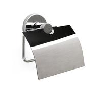 Tatay Portarrollos Martins con tapa, acero inoxidable y zamak, tornillos/Glu Fix, 12,5x4,5x12 cm