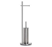 TATAY Escobillero y portarrollos baño - Acero inoxidable, base pesada, sin taladro - 20,5×20,5×74,5cm
