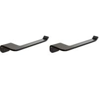 Tatay Portarrollos sin Tapa de la Colección Onyx, en Aluminio anodizado Negro Mate. Doble Sistema de fijación, Tornillos y Sistema Glue & Fix, sin taladrar. (Paquete de 2)