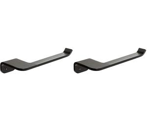 Tatay Portarrollos sin Tapa de la Colección Onyx, en Aluminio anodizado Negro Mate. Doble Sistema de fijación, Tornillos y Sistema Glue & Fix, sin taladrar. (Paquete de 2)