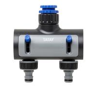TATAY Premium - Conector de 2 Vías para Grifo de 1" 3/4" y 1/2" Hembra. Racor Anti UV