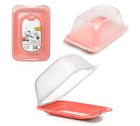 TATAY Quesera Mini - Recipiente Porta Embutidos y Quesos con Sistema FRESH. Coral
