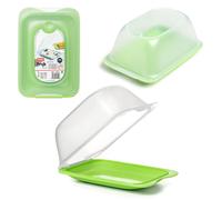 TATAY Quesera Mini - Recipiente Porta Embutidos y Quesos con Sistema FRESH. Verde