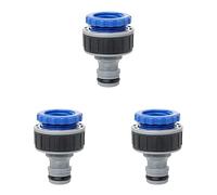 Tatay Racor de Grifo Hembra 3/4 pulgadas - 1/2 pulgadas Premium, Conector Universal, Protección Solar, Fácil Instalación, Gris - Negro, Paquete de 3