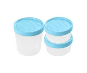 Tatay Recipientes Herméticos Para Alimentos Twist | Set de 3: 1x1L + 2x0,5L | Tapa de Rosca | Tupper Hermético | Apto Microondas, Lavavajillas, Nevera, Congelador | Plástico Libre de BPA, Azul