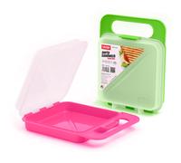 TATAY - Set de 2 Porta Sandwiches Infantiles Reutilizables. Rosa y Verde