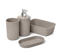 TATAY Set de Baño Sobremesa Set de 4 4pcs de Vaso Dosificador Jabonera