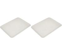 Tatay Tapa de Caja Organizadora Baobab de 15/22 L, de Polipropileno, Libre de BPA, Color Blanco Pergamón, Medidas 30 x 39 x 0.7 cm (Paquete de 2)