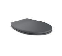 TATAY Tapa WC Universal con Caída Amortiguada | Retirada Rápida | Inodoros Ovalados | Material Resistente y Reciclado | Antibacteriano | Forma O-Shape - 37 x 44,5cm - Modelo Golf - Gris Antracita