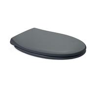 TATAY Tapa WC Universal Duroplast | Compatible con Inodoros Ovalados | Retirada Rápida | Gran Resistencia y Anti Bacteriana | Montaje Rápido y Fácil | Forma Ovalada - Modelo Comfort - Gris Oscuro