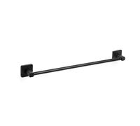 TATAY Toallero Grande de baño, de la colección de Accesorios de baño Nero, Acero Inoxidable y Zamak, Doble Sistema de fijación con Tornillos y Glu Fix, Toallero Negro, 6 x 6.5 x 60 cm, 6760500