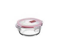 Tatay Tupper Cristal 0,4 L Cook & Eat | Vidrio Borosilicato Resistente | Tapa Hermética Clip, Válvula de Vapor | Apto Microondas, Horno, Nevera y Congelador | Libre de BPA | 13,7x13,7x6,2 cm, Rojo
