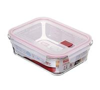 Tatay Tupper Cristal Cook & Eat 1,5 L - Vidrio borosilicato, tapa hermética con válvula - Rojo