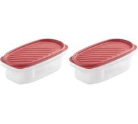 Tatay Tupper Hermético 0,5L Top Flex | Tapa a Presión | Recipientes Herméticos Para Alimentos | Apto Microondas, Lavavajillas, Nevera, Congelador | Plástico Libre de BPA | 18,4x9,7x6,1 cm, Rojo