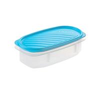 Tatay Tupper Hermético 0,5L Top Flex | Tapa a Presión | Recipientes Herméticos Para Alimentos | Apto Microondas, Lavavajillas, Nevera, Congelador | Plástico Libre de BPA | 18,4x9,7x6,1 cm, Azul
