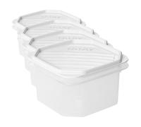 Tatay Tupper Hermético 0,6L Top Flex | Tapa a Presión | Recipientes Herméticos Para Alimentos | Apto Microondas, Lavavajillas, Nevera, Congelador | Plástico Libre de BPA | 12x12x7,5 cm, Blanco