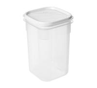 Tatay Tupper Hermético 1L Top Flex | Tapa a Presión | Recipientes Herméticos Para Alimentos | Apto Microondas, Lavavajillas, Nevera, Congelador | Plástico Libre de BPA | 10x10x16,5 cm, Blanco