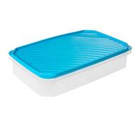 Tatay Tupper Hermético 2,1L Top Flex | Tapa a Presión | Recipientes Herméticos Para Alimentos | Apto Microondas, Lavavajillas, Nevera, Congelador | Plástico Libre de BPA | 28,5x18,5x6 cm, Azul
