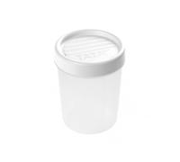 Tatay Tupper Hermético 0,4L Twist | Tapa de Rosca | Recipientes Herméticos Para Alimentos | Apto Microondas, Lavavajillas, Nevera, Congelador | Plástico Libre de BPA | 8,5x8,5x11,1 cm, Blanco