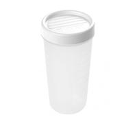 Tatay Tupper Hermético 0,6L Twist | Tapa de Rosca | Recipientes Herméticos Para Alimentos | Apto Microondas, Lavavajillas, Nevera, Congelador | Plástico Libre de BPA | 8,5x8,5x16,5 cm, Blanco
