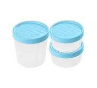Tatay Recipientes Herméticos Para Alimentos Twist | Set de 3: 1x1L + 2x0,5L | Tapa de Rosca | Tupper Hermético | Apto Microondas, Lavavajillas, Nevera, Congelador | Plástico Libre de BPA, Azul
