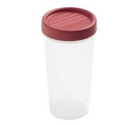 Tatay Tupper Hermético 0,6L Twist | Tapa de Rosca | Recipientes Herméticos Para Alimentos | Apto Microondas, Lavavajillas, Nevera, Congelador | Plástico Libre de BPA | 8,5x8,5x16,5 cm, Rojo