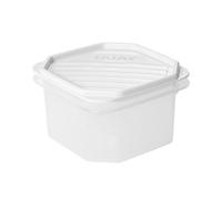 Tatay Tupper Hermético 0,6L Top Flex | Tapa a Presión | Recipientes Herméticos Para Alimentos | Apto Microondas, Lavavajillas, Nevera, Congelador | Plástico Libre de BPA | 12x12x7,5 cm, Blanco