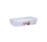 Tatay Tupper hermético Top Flex 2,1 L - Tapa a presión, libre de BPA, apto para microondas, blanco