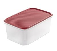 Tatay Tupper Hermético 4,7L Top Flex | Tapa a Presión | Recipientes Herméticos Para Alimentos | Apto Microondas, Lavavajillas, Nevera, Congelador | Plástico Libre de BPA | 28,5x18,5x12,2 cm, Rojo