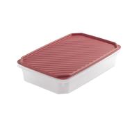 Tatay Recipiente hermético Top Flex 2,1L – Tapa a presión, Apto microondas y lavavajillas, Rojo