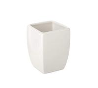 Tatay Vaso Colección Sobremesa THAI, de Cerámica, Blanco, Medidas 7,5 x 7,5 x 10