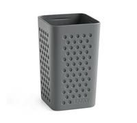 Tatay Vaso para el Cepillo de Dientes y Pasta de Dientes Bohol, de Polipropileno, Libre de BPA, Plástico 100% Reciclado, Gris Antracita. Medidas: 6,5 x 6,5 x 11 cm