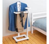 Tatkraft Graf - Galán de Noche, Galan de noche mueble, Galan de noche moderno, Galán de noche para dormitorio Antiguo, Madera, Color: Blanco