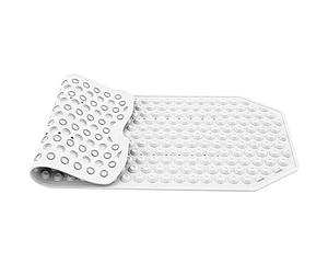 Tatkraft Secure - Alfombrilla de Bañera Antideslizante - 40x103cm - Alfombra de Baño o Ducha - sin BPA - Lavable a Máquina - Resistente al Moho - para Ninos y Ancianos - Blanco