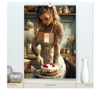 Tattoo Girls and Cakes (High Quality Premium Wall Calendar 2027 DIN A2 portrait),CALVENDO 12 Month Wall Calendar: Tattooed girls embody art, confidence, and individuality in every stunning design.