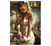 Tattoo Girls and Cakes (Wall Calendar 2027 DIN A4 portrait), CALVENDO 12 Month Wall Calendar: Tattooed girls embody art, confidence, and individuality in every stunning design.