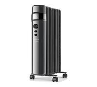 Taurus Agadir 1500 CONNECT - Radiador de aceite. Radiador eléctrico. Pantalla digital. Temperatura ajustable. Temporizador 24h. 3 niveles de potencia + modo ECO. Ruedas. 1500W. Silencioso.
