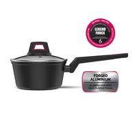 Taurus Best Moments Cazo 18 - Cazo de aluminio forjado. 18 cm diámetro. mango ergonómico. apto para todo tipo de fuegos. recubrimiento antiadherente. apto para lavavajillas. libre PFOA. negro