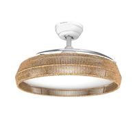 Taurus Ventilador de techo POLAR NATURE (FA006L) 107 cm aspas retráctiles DC 30W LED 36W regulable